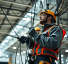 Instalacion cableado de red en altura